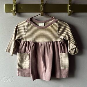 Hanna Andersson Purple Striped Dress Size 3-6 Months